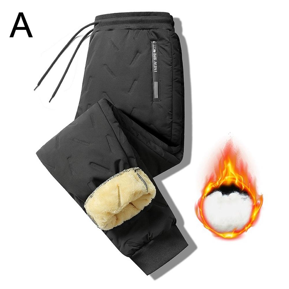 thumbnail image 1 of Wartleves Pantalones deportivos cálidos y gruesos de cachemira de invierno para hombre Pantalones deportivos de moda para hombreÐσ, 1 of 7