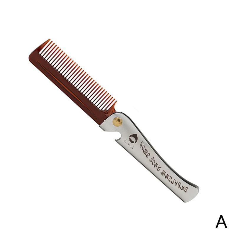 Wartleves Peine para Barba y Bigote de Acero Plegable de Bolsillo Fino Dientes Nuevos NUEVO.