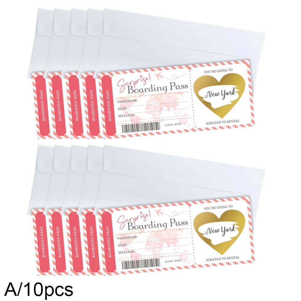 thumbnail image 1 of Ruifaya Regalo sorpresa de boleto revelador para el día de San Valentín Tarjeta de embarque para raspar hecha a mano... $, 1 of 7