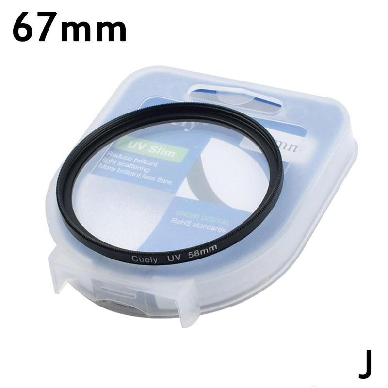Wartleves Filtro UV fino para protección de lentes de cámara Olympus Nikon FAST