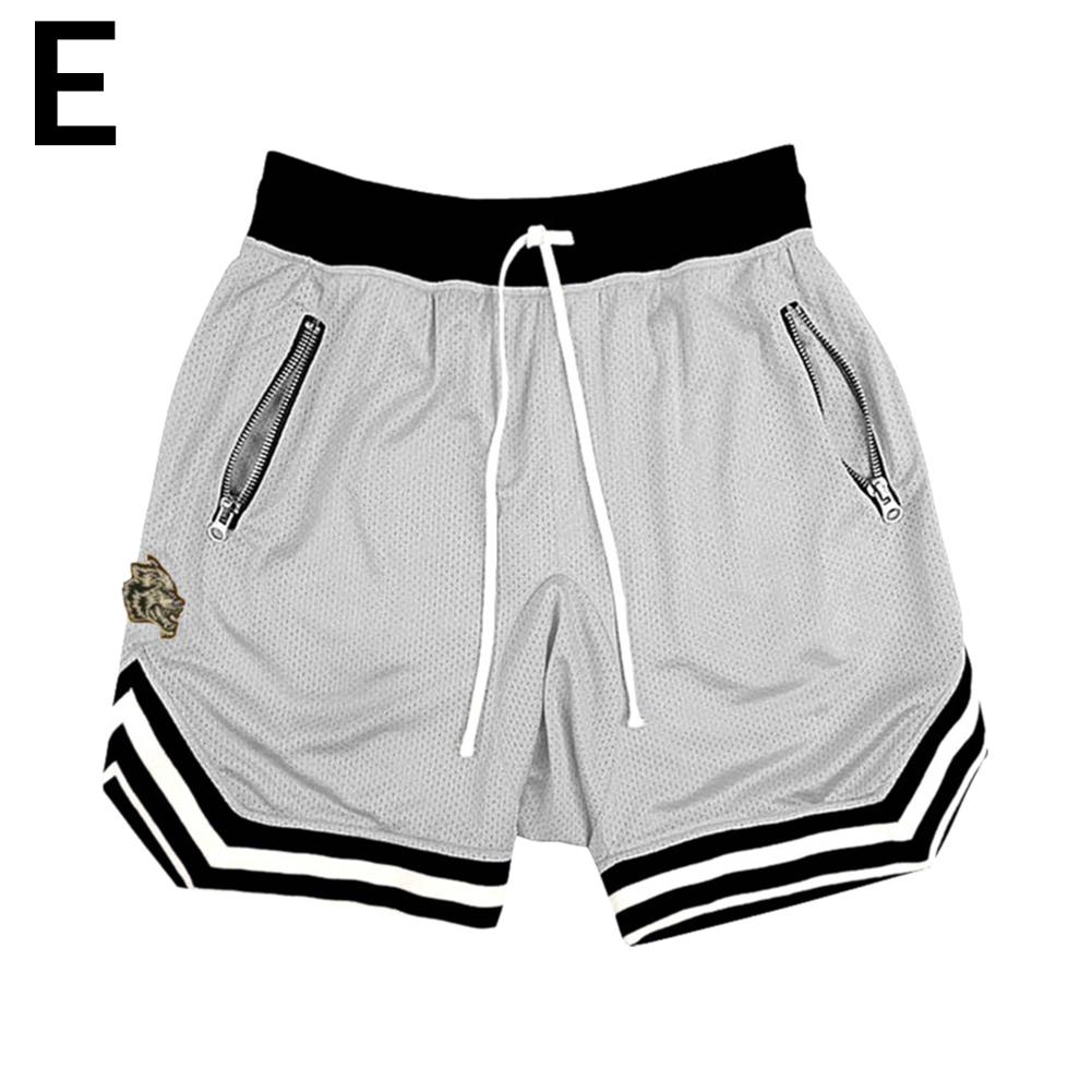 thumbnail image 1 of SGACAI Pantalones de entrenamiento de baloncesto de malla Pantalones cortos de fitness para correr europeos y americanos, 1 of 7