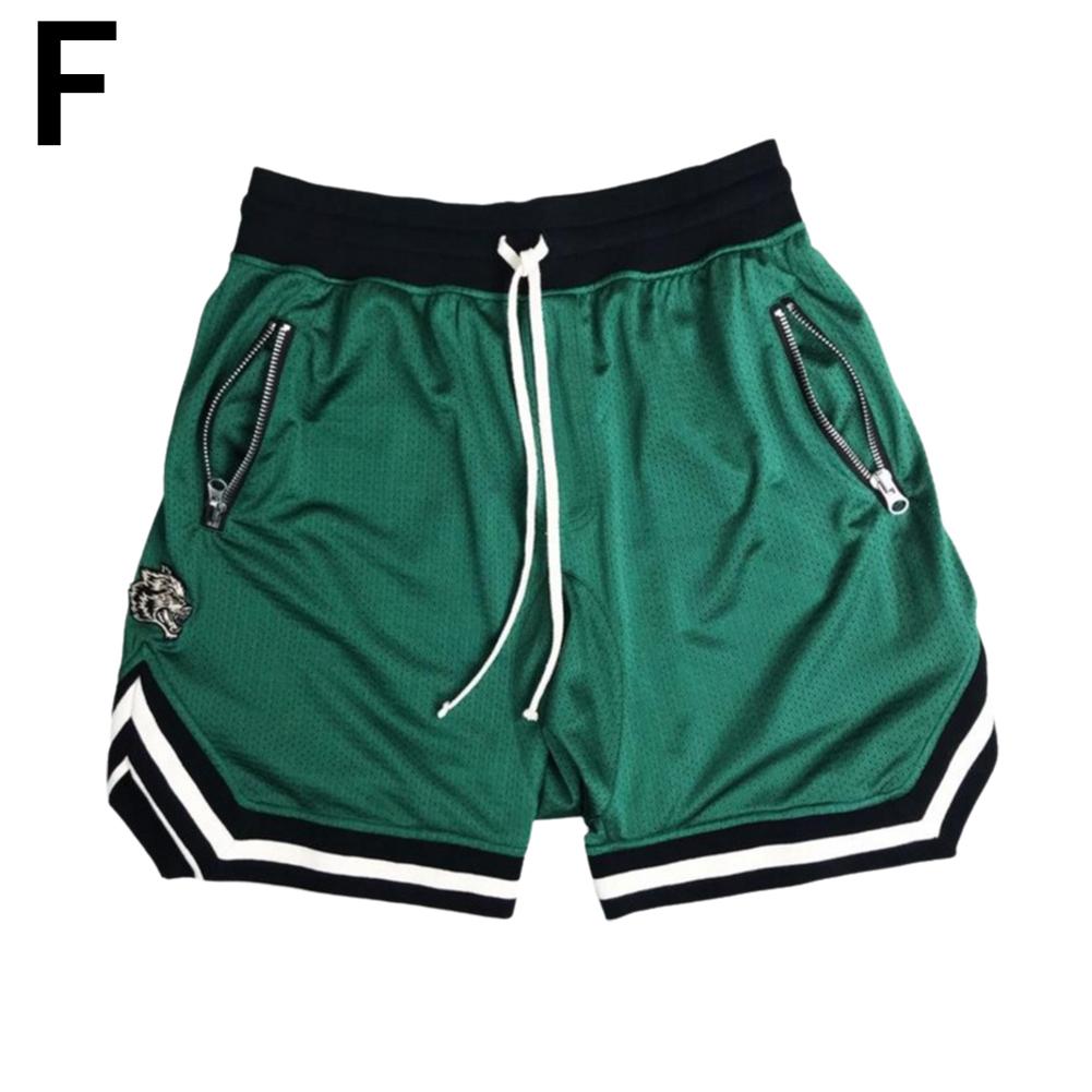 thumbnail image 1 of SGACAI Pantalones de entrenamiento de baloncesto de malla Pantalones cortos de fitness para correr europeos y americanos, 1 of 7