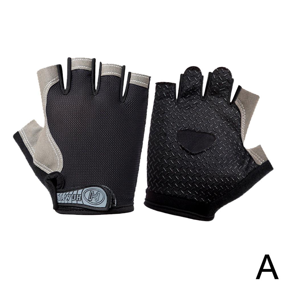 thumbnail image 1 of Wartleves Guantes de medio dedo antideslizantes resistentes al desgaste guantes deportivos transpirables C5N3, 1 of 7