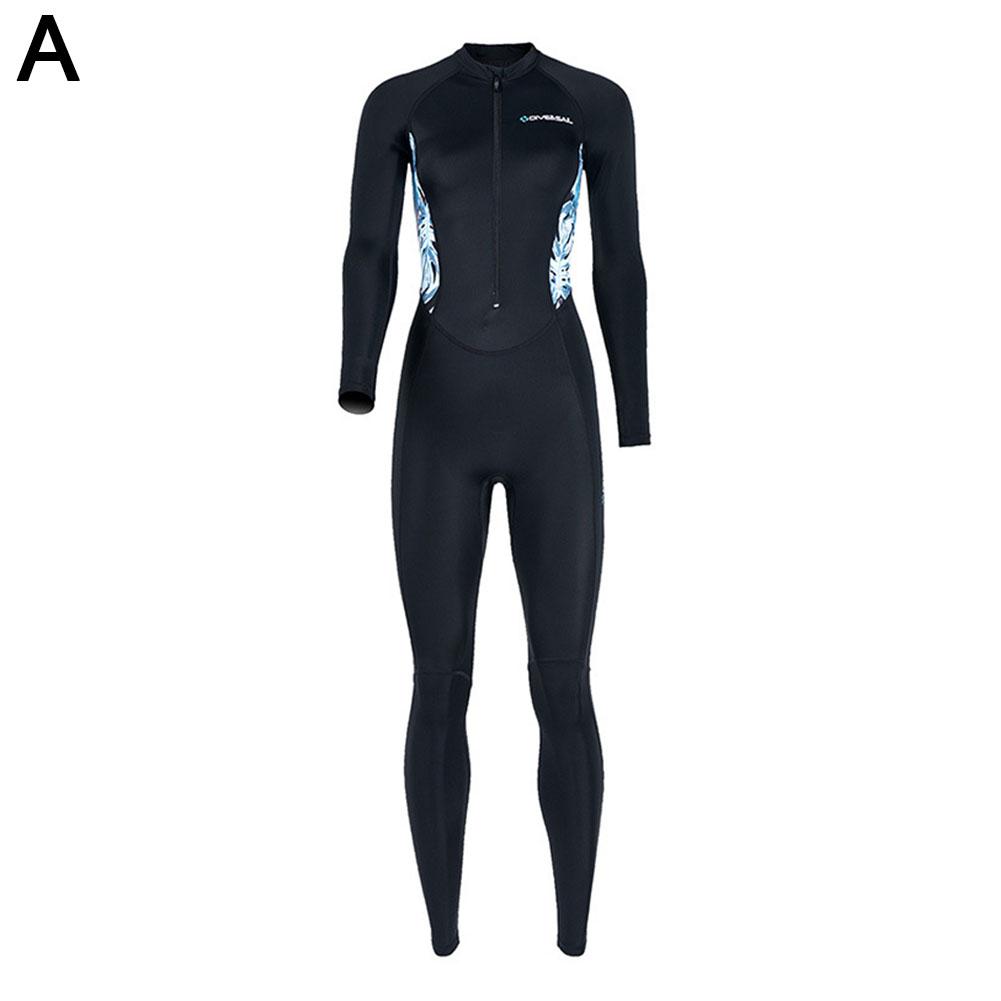 thumbnail image 1 of SGACAI Traje de baño de manga larga para mujer, traje de baño con protección UV para buceo, cremallera frontal para surf>, 1 of 7