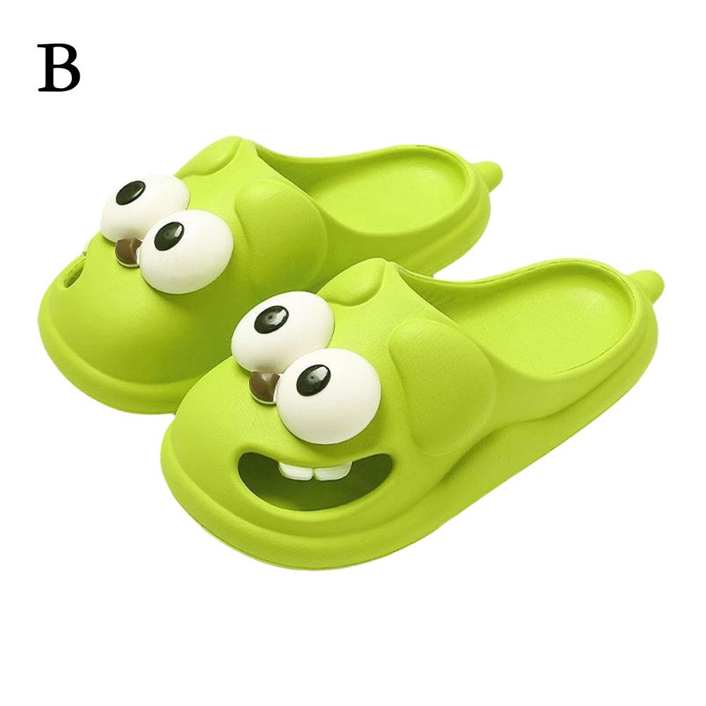 thumbnail image 1 of Wartleves Pantuflas con forma de perro con ojos grandes en 3D y dibujos animados, suaves, con almohadas, sandalias de ducha, zapatos de Australia, 1 of 7