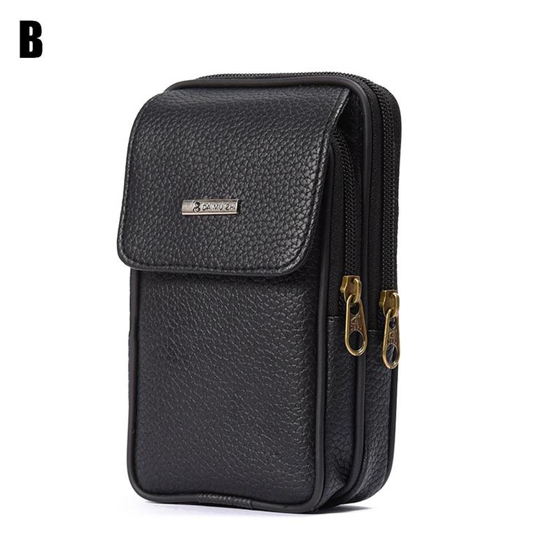 Ruifaya Bolso de cintura pequeño de moda Bolso de cuero de PU para teléfono Estuche con clip G9Y7 Cinturón
