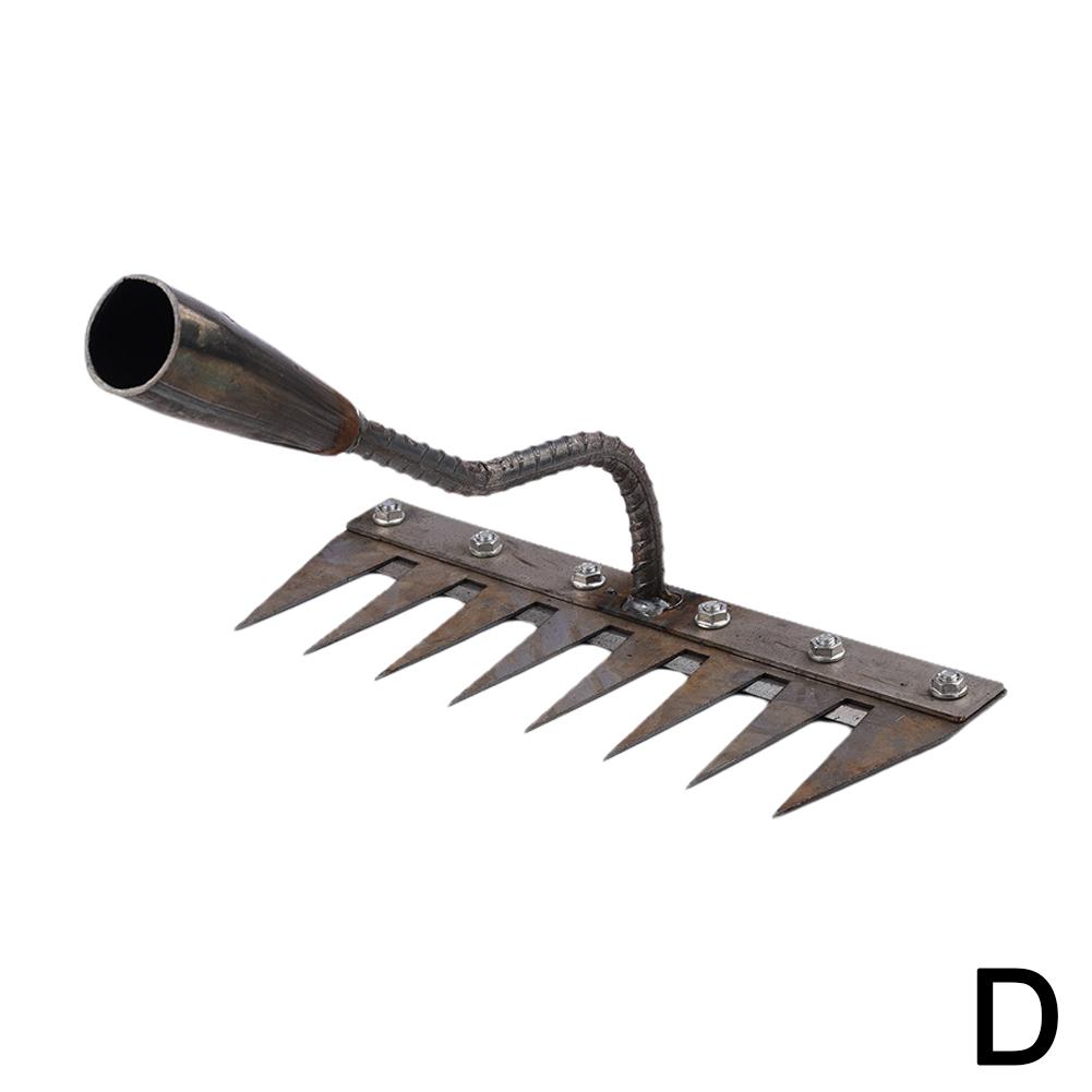 thumbnail image 1 of Ruifaya Rastrillo para desmalezar de acero al carbono de 5/6/7/8 dientes, rastrillos pesados de metal para jardín, 1 of 7
