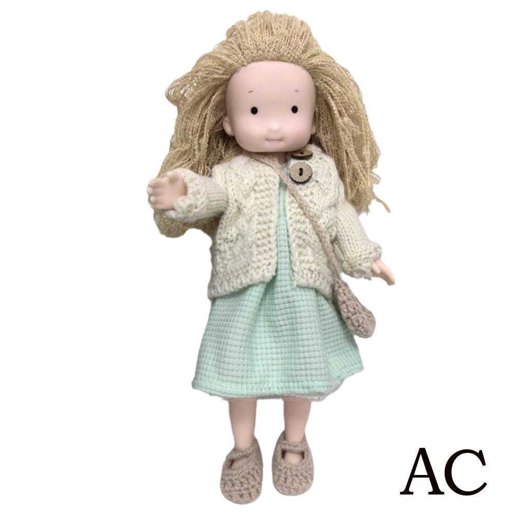 thumbnail image 1 of SGACAI Muñeca Waldorf hecha a mano, mini muñecas para vestir, mini linda muñeca nativa de esmalte;, 1 of 7