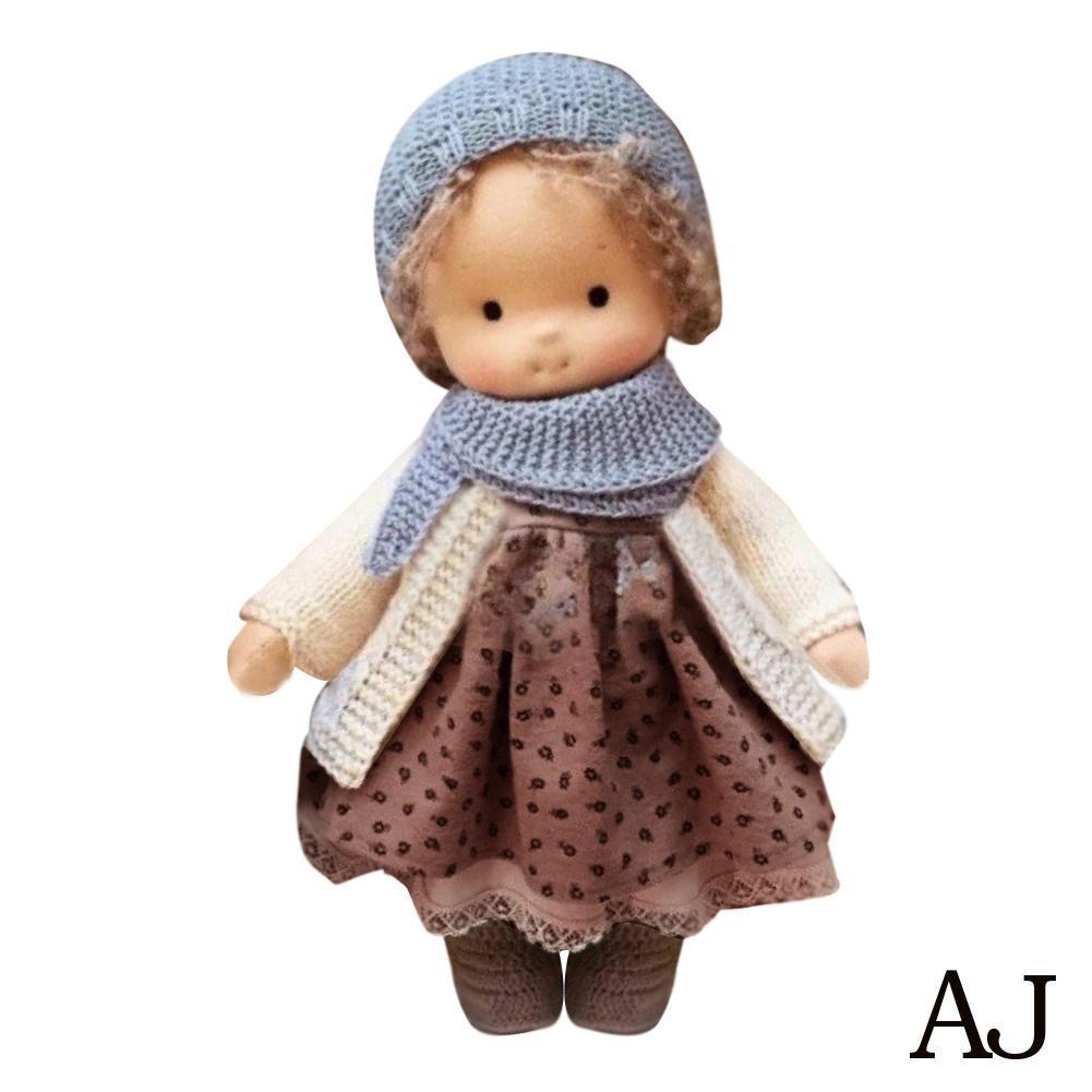 thumbnail image 1 of Wartleves Muñeca Waldorf hecha a mano, mini muñecas para vestir, mini linda muñeca nativa de esmalte;, 1 of 7