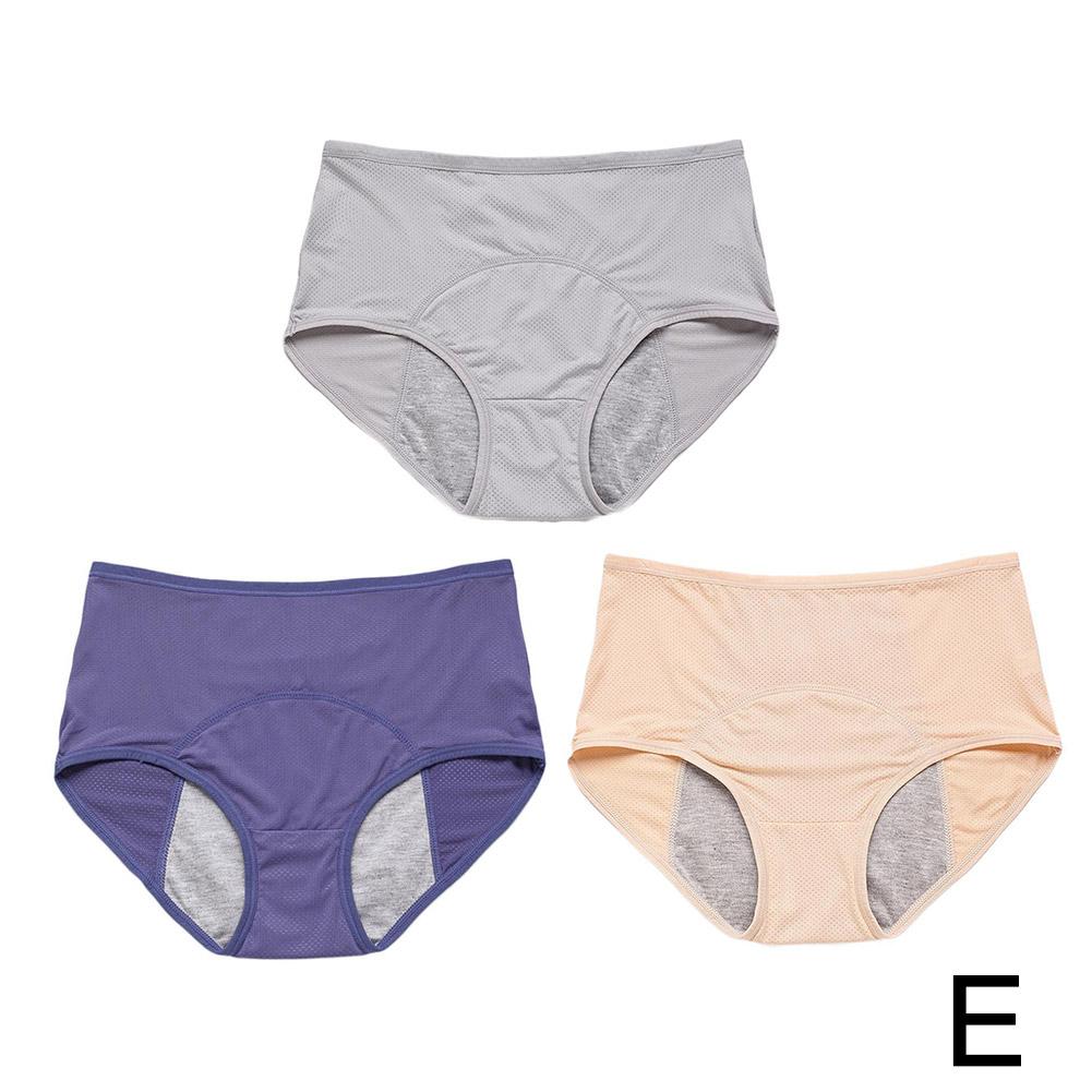 thumbnail image 1 of Wartleves Paquete de 3 bragas menstruales de algodón para mujer, a prueba de fugas, 1 of 7