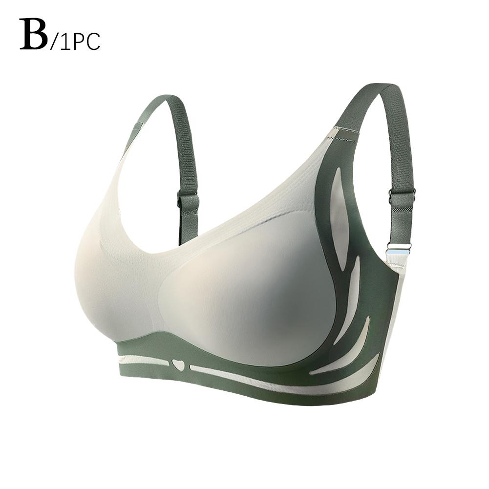 thumbnail image 1 of Ruifaya Sujetador push-up sin aros Super Gather para mujer, sujetador con realce y sujeción suave fruncida Y1, 1 of 7